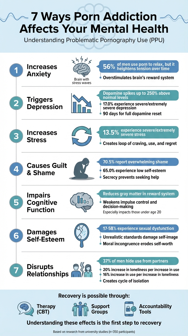 7 Mental Health Effects of Porn Addiction: Key Statistics and Impacts
