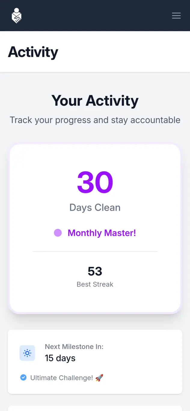 mobile dashboard screenshot
